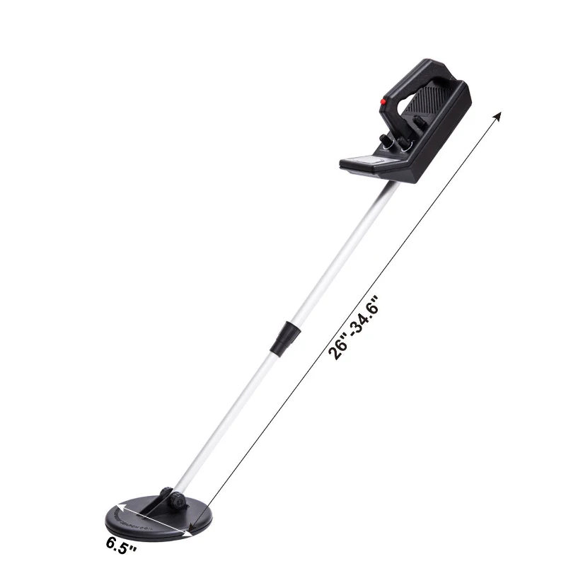 Outsunny Outdoor Gold Hunter Coin Finder Metal Detector - Black