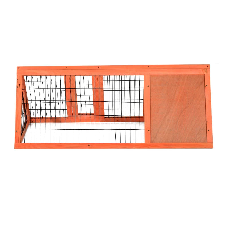 PawHut 47" Portable Waterproof Outdoor Wooden A-Frame Rabbit / Small Animal Hutch