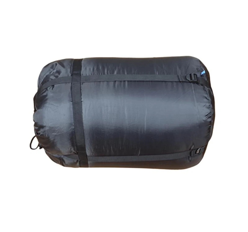 Outsunny Camping Two-Person Double Wide Sleeping Bag With Pillows - Blue / Black
