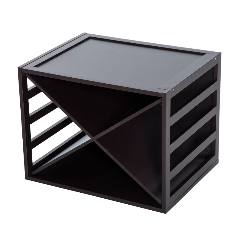 HomCom 16 Bottle Design Modern Wooden Stackable Tabletop Wine Bottle Organizer