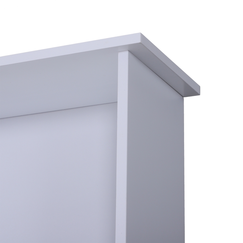 HomCom 23.5" W x 28" H Wooden Wall Mounted Bathroom Storage Cabinet - White