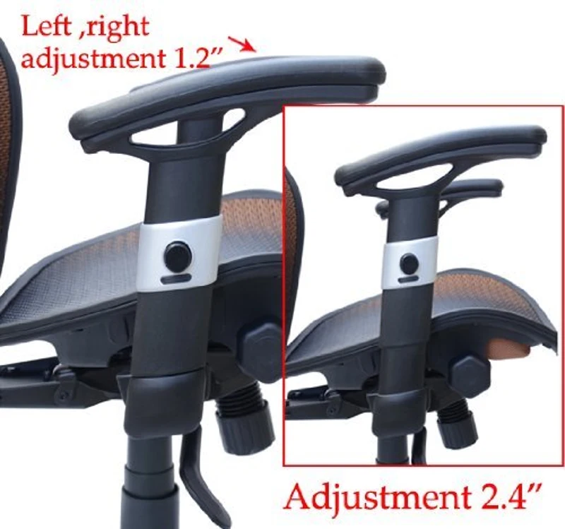 HomCom Mesh Ergonomic Home Office Desktop Computer Chair - Orange