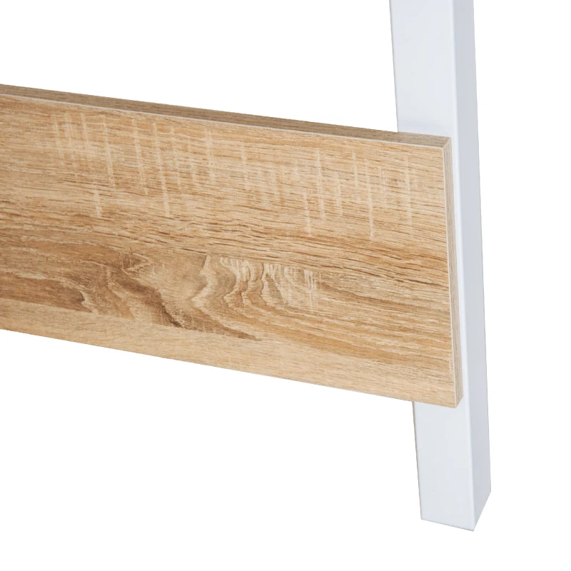 HomCom 47" Wood and Steel Modern Computer Desk - Oak / White