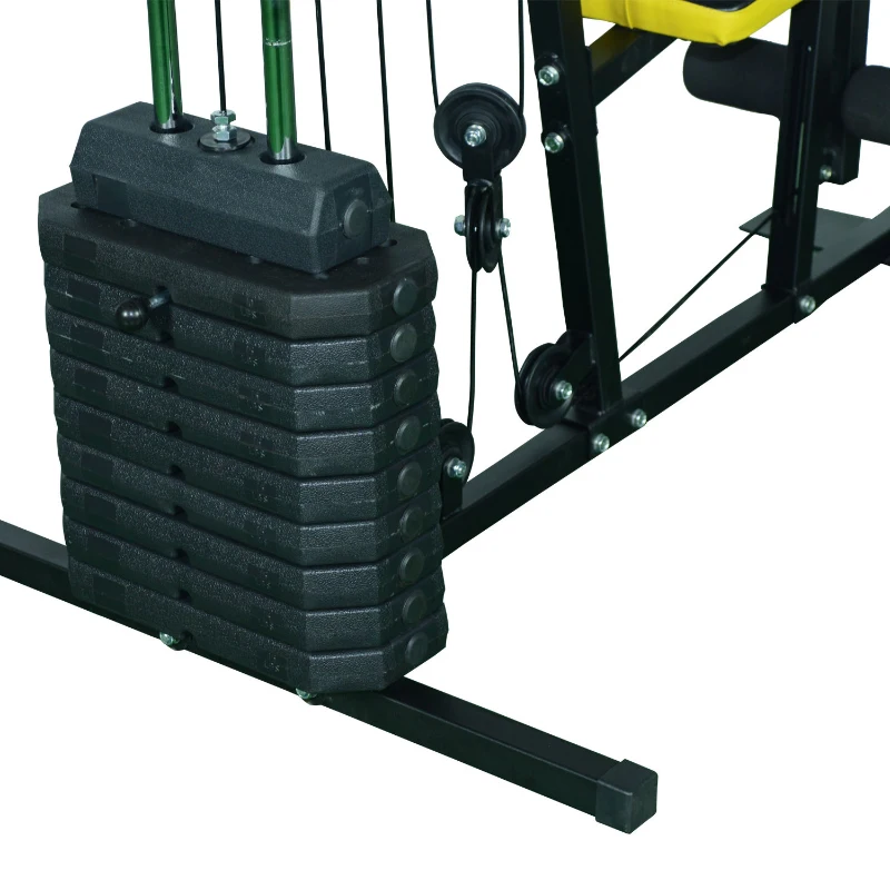 Soozier Indoor Adjustable Durable 100 lb Stack Home Gym Exercise Equipment Machine