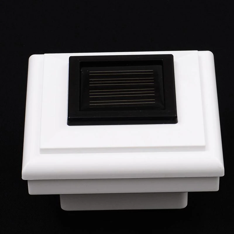 Outsunny Solar Powered LED Lamp Path Light Deck Garden Fence Post Cap - White