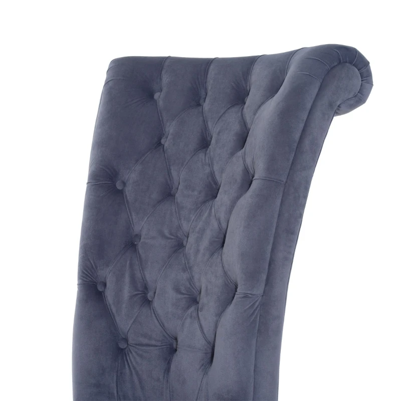 HOMCOM Retro High Back Armless Chair, Button-Tufted, Thick Padding, Royal Design for Living Room, Bedroom