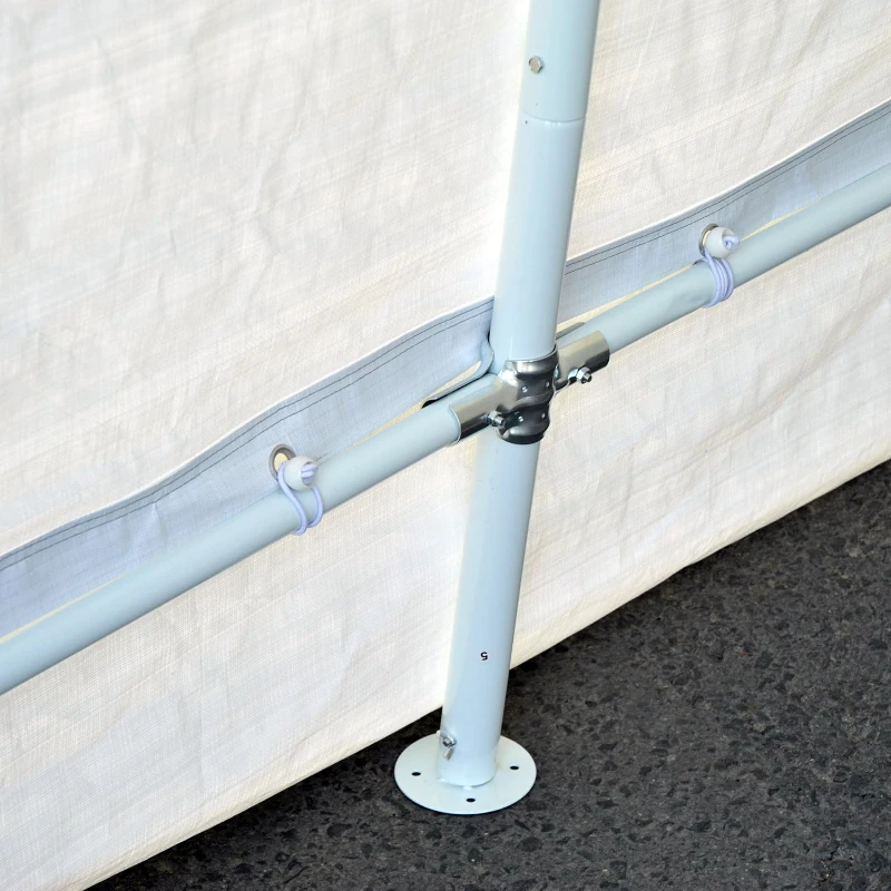 Outsunny 12' x 20' Heavy Duty Enclosed Vehicle Shelter Carport Tent - Gray
