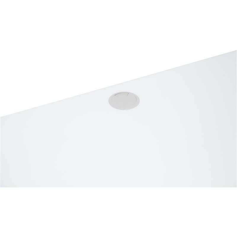 HomCom Floating Wall Mount Office Computer Desk with Storage - White