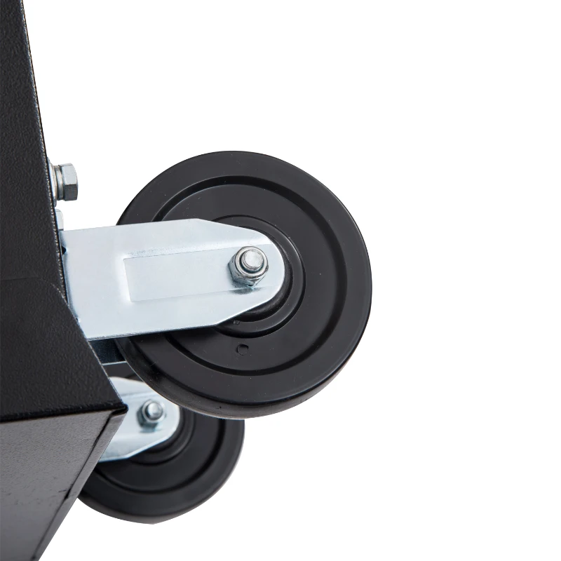 HomCom Rolling Garage Tool Chest Cabinet with 16 Drawers - Black and Orange