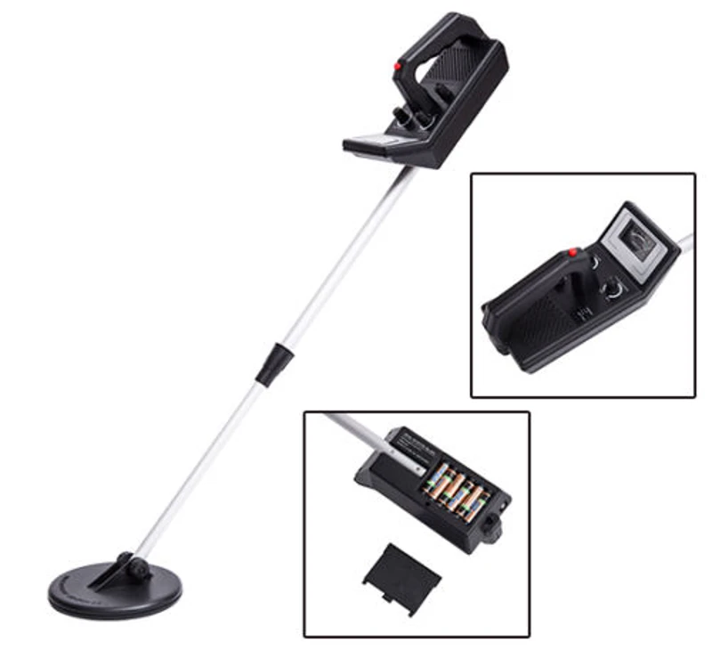 Outsunny Outdoor Gold Hunter Coin Finder Metal Detector - Black
