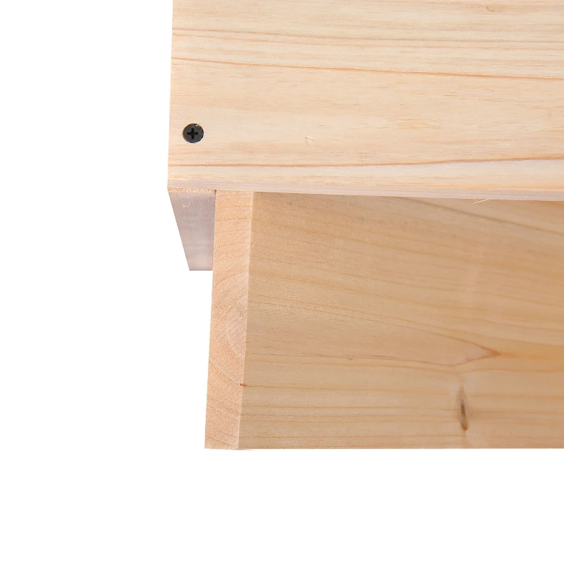 HomCom 24 Bottle Natural Wooden Stackable Tabletop Wine Bottle Organizer Box