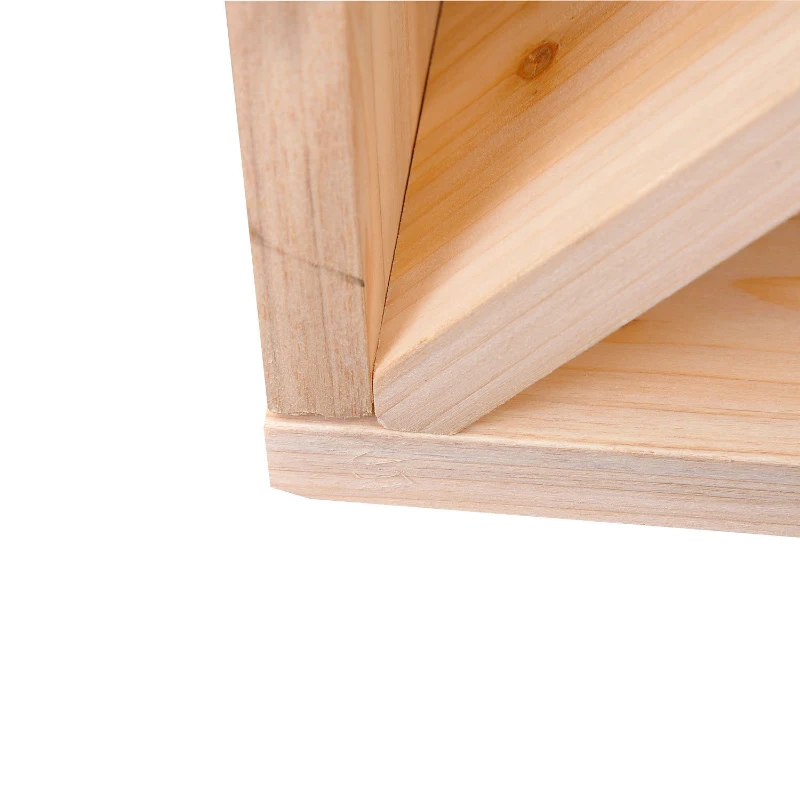 HomCom 24 Bottle Natural Wooden Stackable Tabletop Wine Bottle Organizer Box