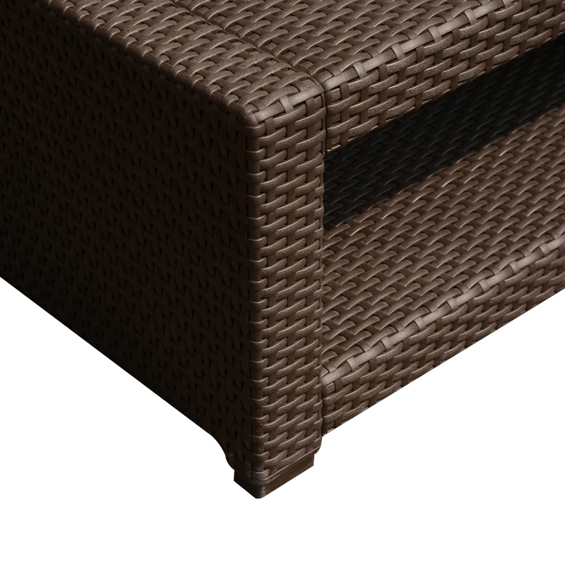 Outsunny Rattan Style Resin Wicker Outdoor Furniture (Coffee Table)