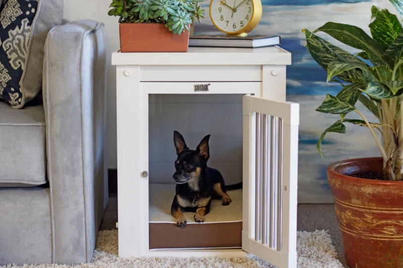 New Age Pet  InnPlace Dog Crate - Antique White Medium