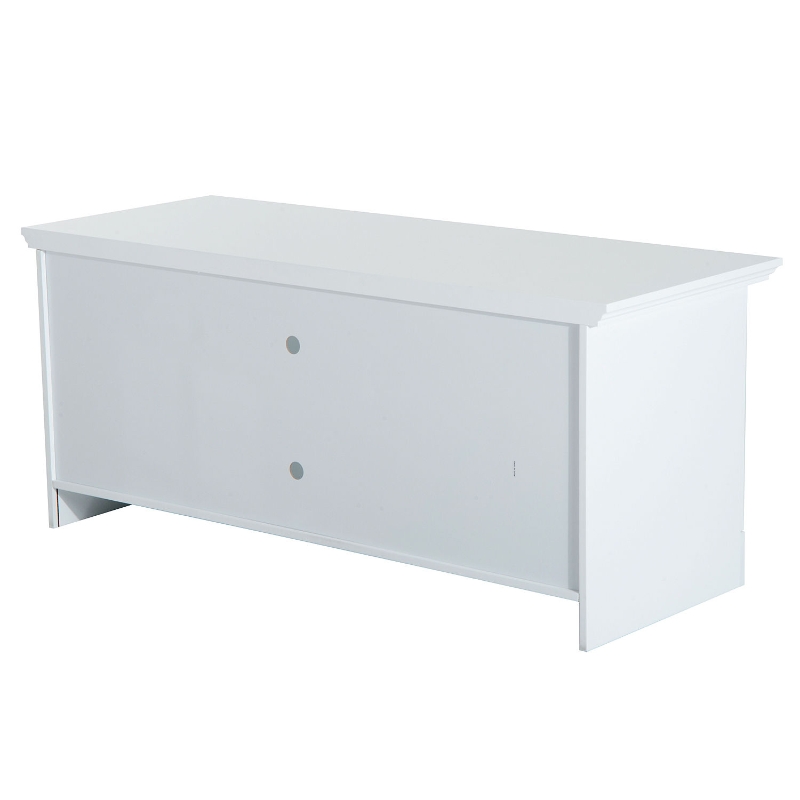 HomCom 56" Modern Country Media Storage Entertainment Center TV Stand - Matte White