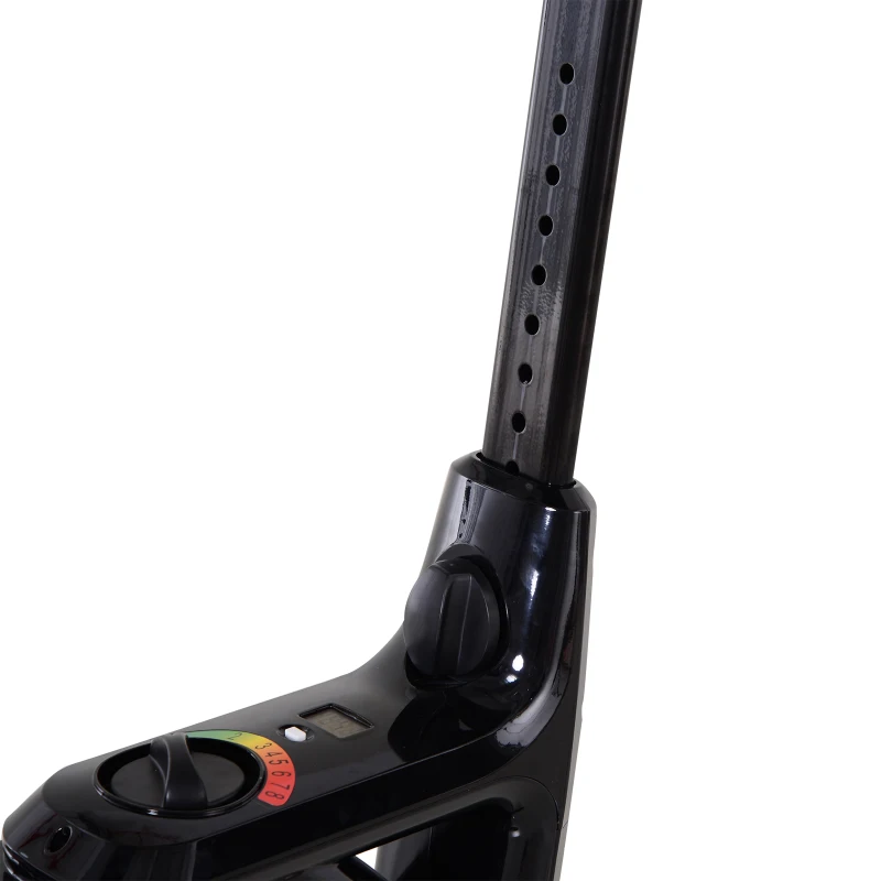 Soozier 2-in-1 Stationary Exercise Bike and Tabletop Workstation with LCD Monitor  Black