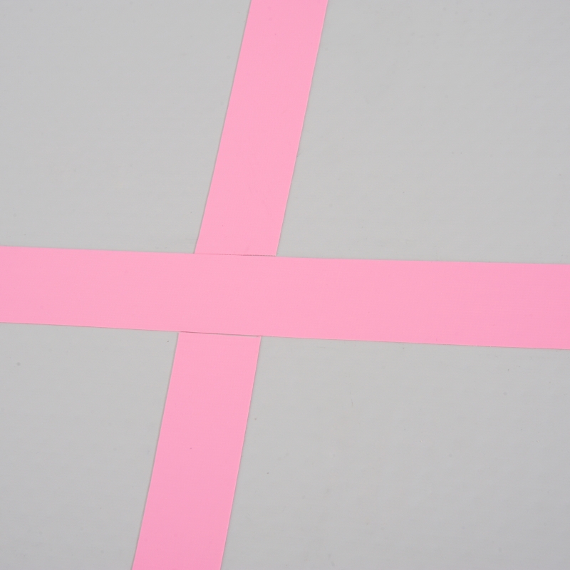 Soozier Gym Exercise Mat 10' Air Track with Pump - Light Grey/Pink