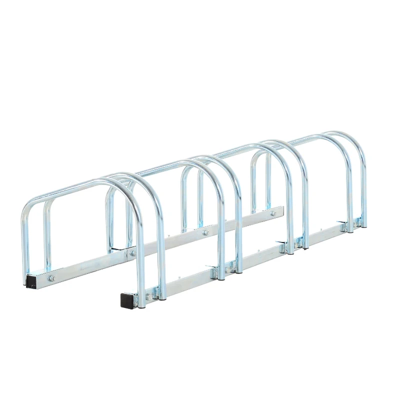 4 Bike Bicycle Floor Parking Rack Storage Stand