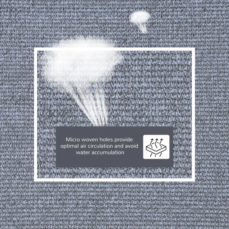 Outsunny Sun Shade Sail Triangle /Rectangle/ Square Outdoor Patio Canopy  Shelter - Gray