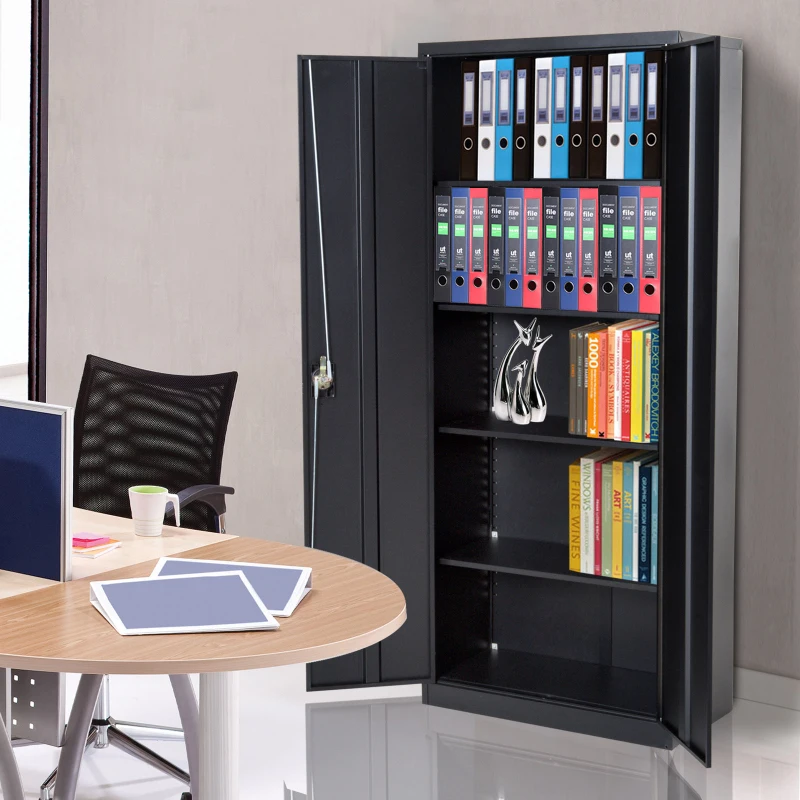 Vinsetto 72” Tall Steel Large Freestanding Commercial Warehouse Utility Storage Cabinet - Black