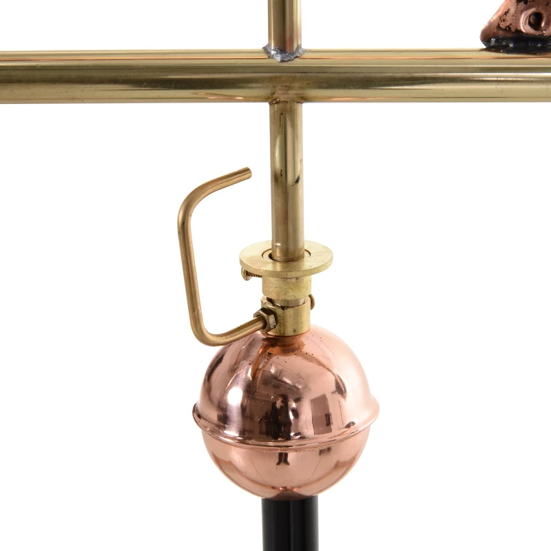 Outsunny Accent Pig Weather Vane - Pure Copper w/ Roof Mount Décor