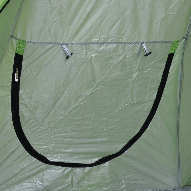 Outsunny Portable Automatic Pop Up Sun Protection Beach Tent Cabana with Door - Green