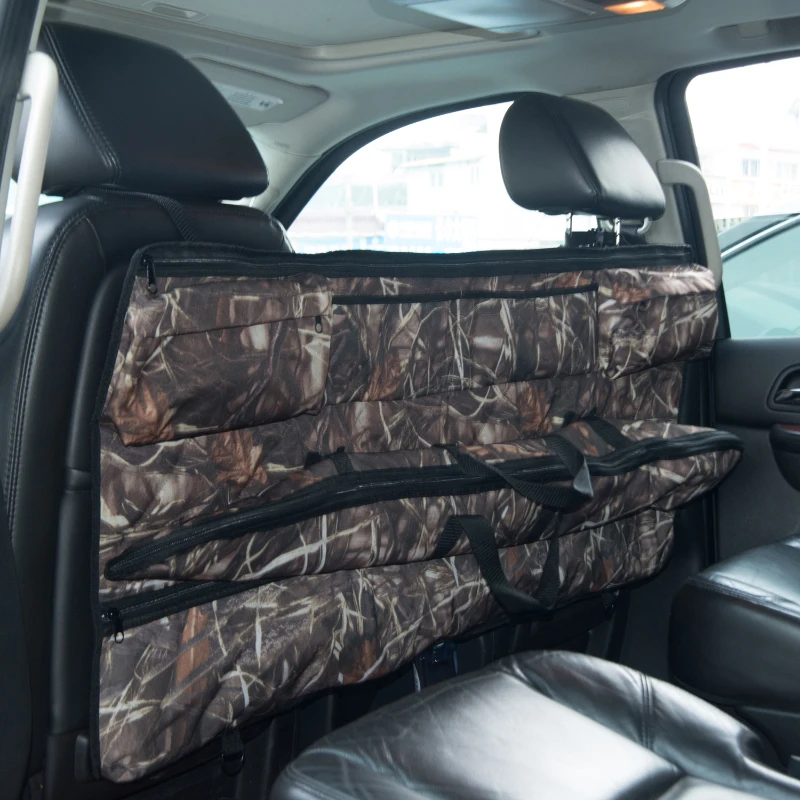 HomCom 50" 3 Rifle Truck Seat Gun Organizer with Pockets - Camouflage