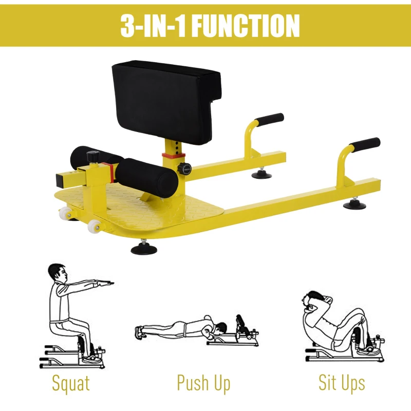 Soozier Multifunctional Squat Machine Deep Sissy Squat for Home Gym Fitness push up