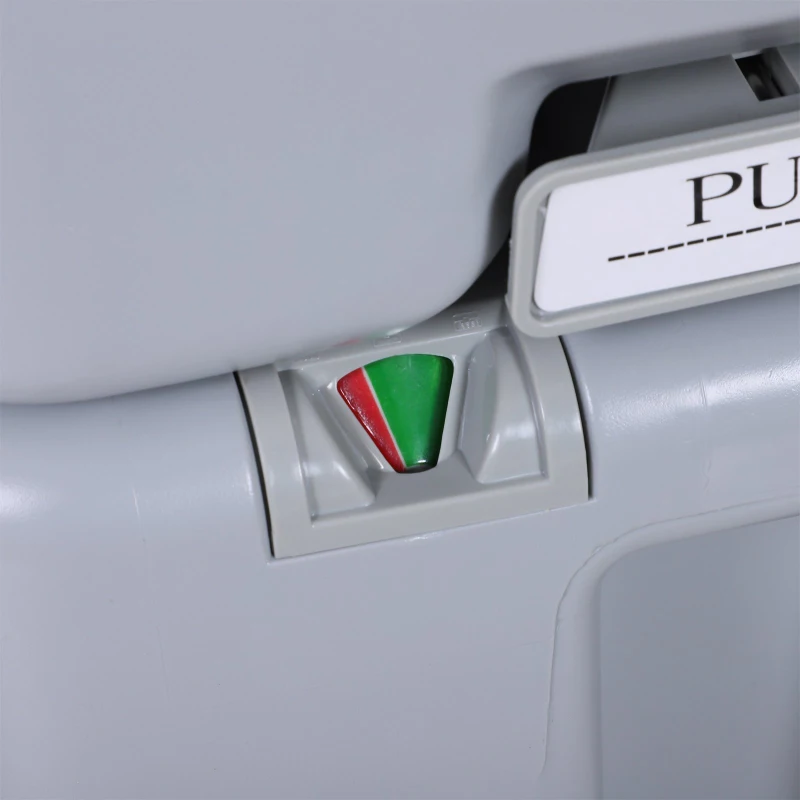 HOMCOM 20L/5.3 Gallon  Plastic Portable Toilet Seat for Camping Hiking Travel Indoor Outdoor