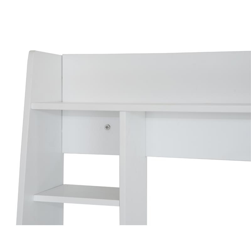 HomCom Floating Wall Mount Office Computer Desk with Storage - White