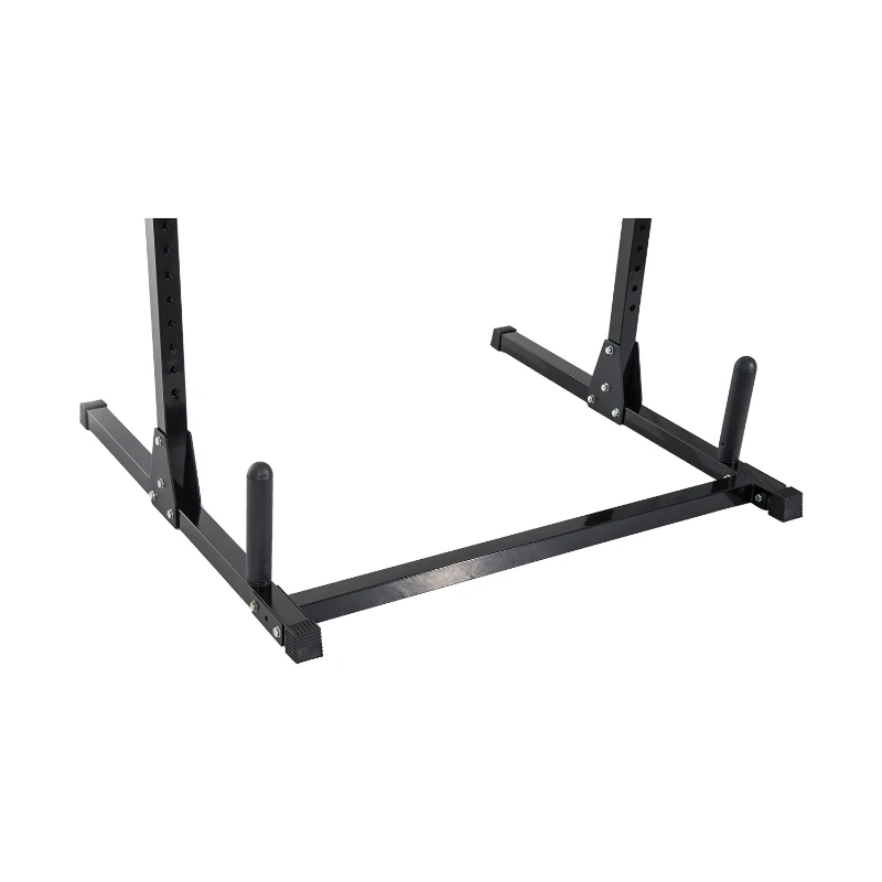 Soozier Adjustable Upper Body Strength Training Power Rack Exercise Stand - Black