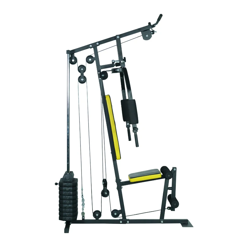 Soozier Indoor Adjustable Durable 100 lb Stack Home Gym Exercise Equipment Machine