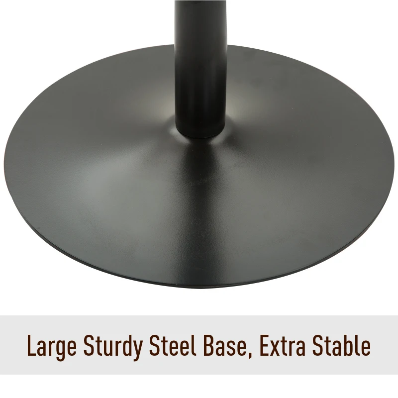 HOMCOM Rustic Industrial Bar Height Pub Table, 42"H, Metal with Elm Wood Top, Perfect for Casual Dining & Entertainment Spaces