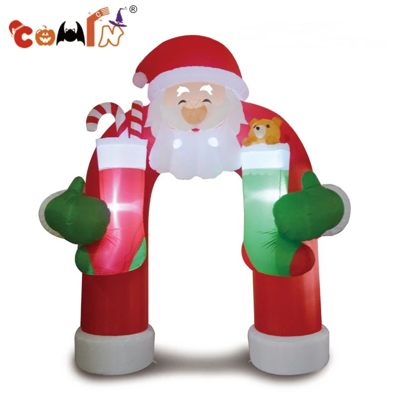 COMIN 11 Foot Tall Garden Inflatable Giant Arched Door Inflatable Christmas Yard Decoration