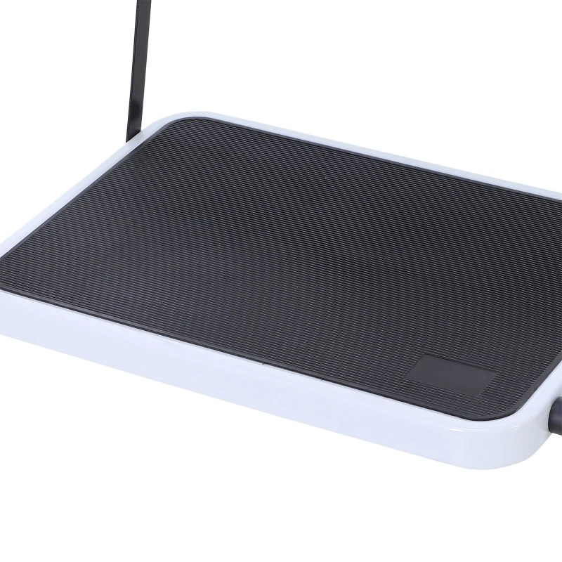 HOMCOM Folding 3 Step Stool Ladder with Safety Rails and Tool Bag Holder