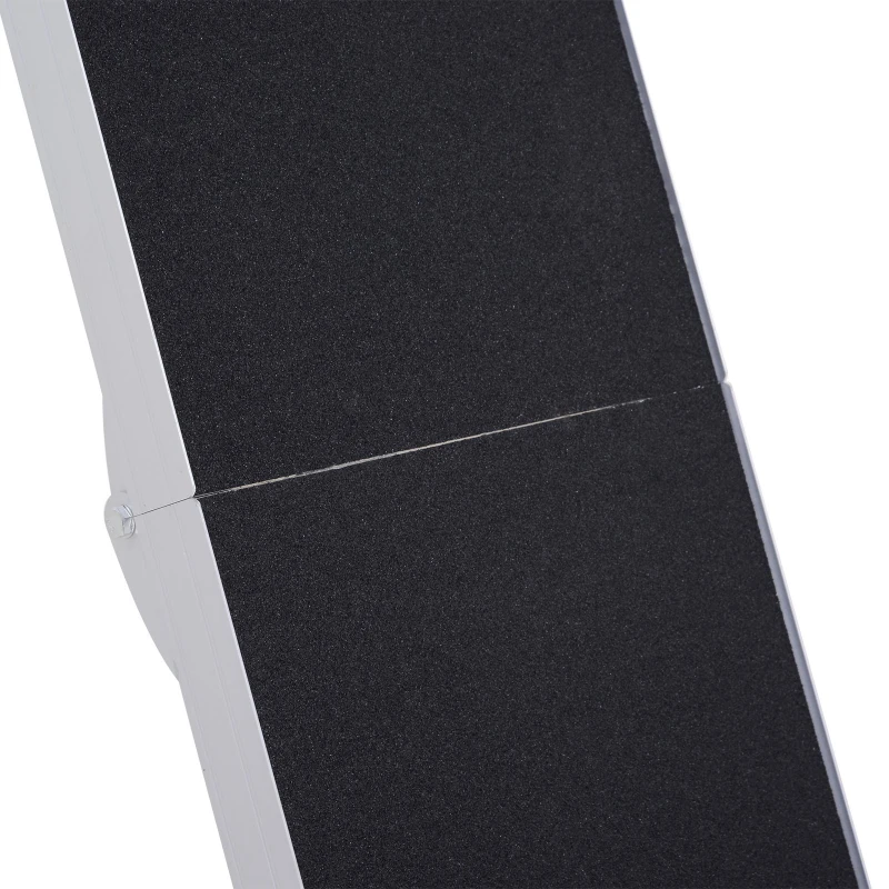 Open Box PawHut 96” Portable Bi-Fold Folding Pet Ramp for Large Dogs Car Truck SUV