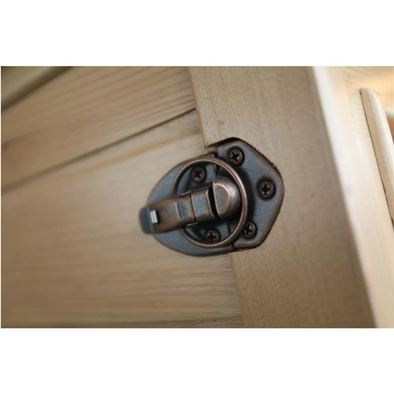 Soozier Wooden Indoor 2 Person Square Heat Room Infrared Sauna w/ Ceramic Heater