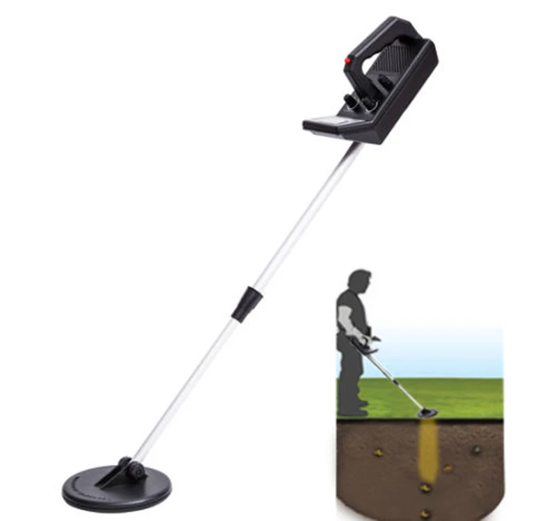 Outsunny Outdoor Gold Hunter Coin Finder Metal Detector - Black