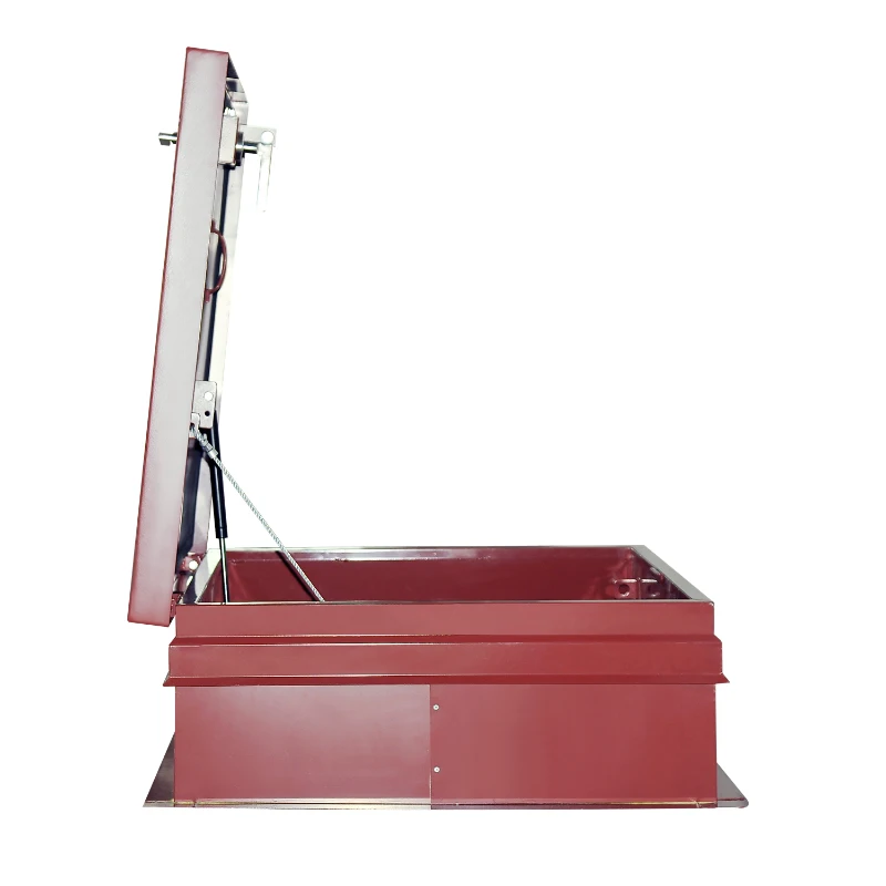 HomCom 30" x 36" Industrial Galvanized Steel Roof Hatch – Red