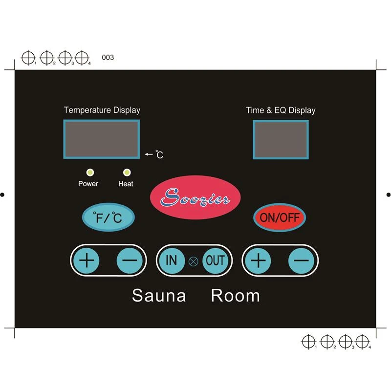 Soozier Wooden Indoor 2 Person Square Heat Room Infrared Sauna w/ Ceramic Heater