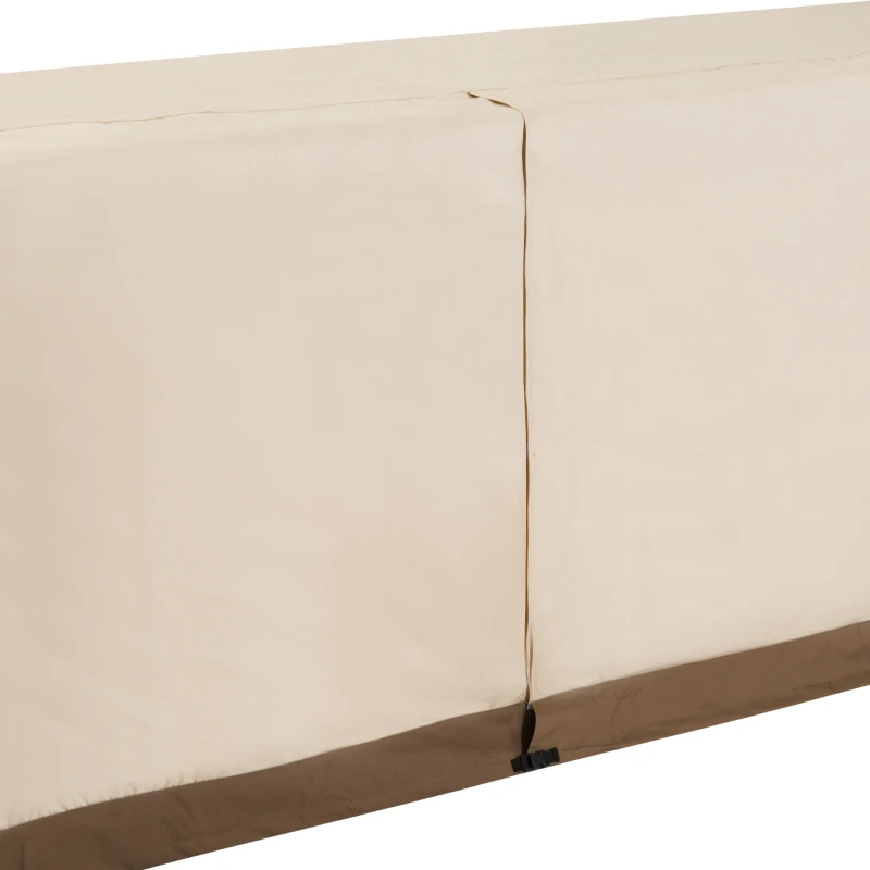 Outsunny 8.5' Outdoor Firewood Log Rack Cover - Beige / Coffee