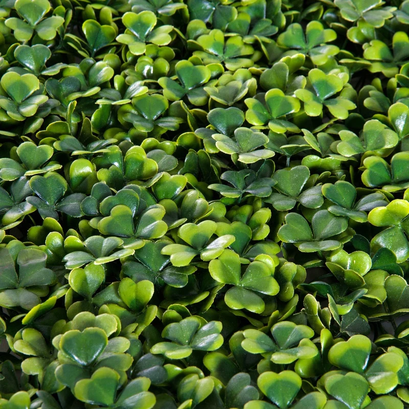 Outsunny 20"x 20" 12 Piece Artificial Boxwood Hedge Mat Panels Outdoor Patio - Clover