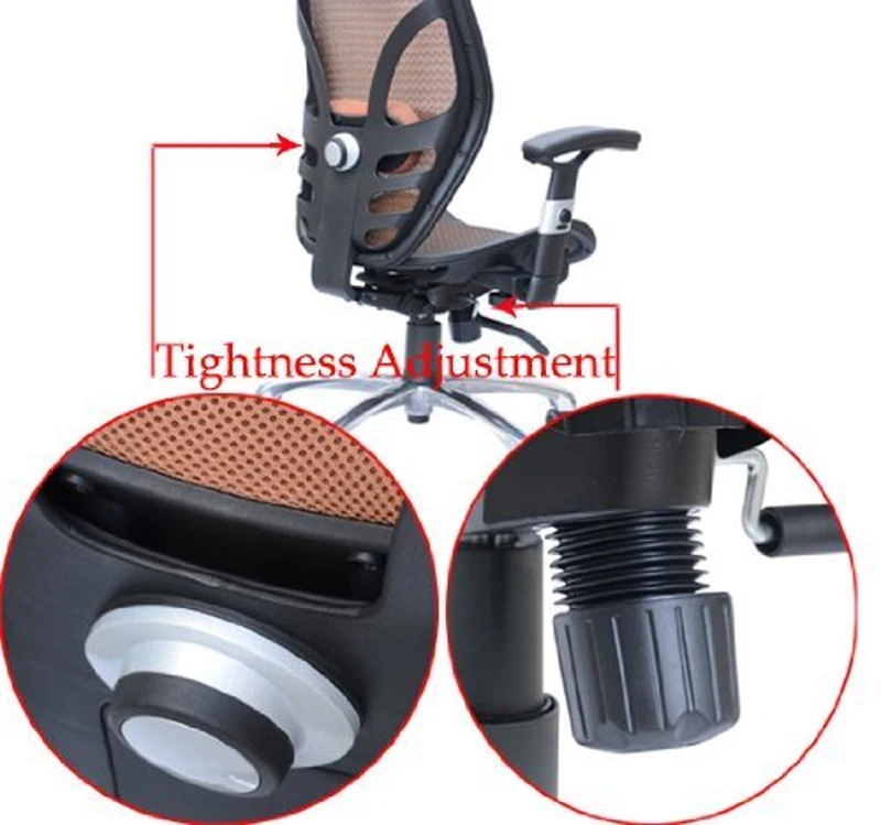 HomCom Mesh Ergonomic Home Office Desktop Computer Chair - Orange