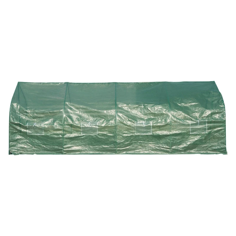 Outsunny 20’ x 10’ x 7’ Plastic Portable Outdoor Patio Walk-In Greenhouse Kit