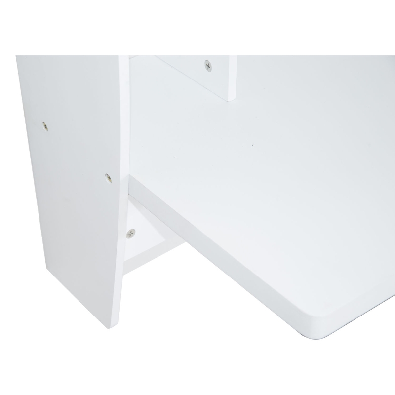HomCom Floating Wall Mount Office Computer Desk with Storage - White