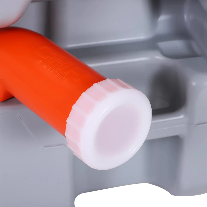 HOMCOM 20L/5.3 Gallon  Plastic Portable Toilet Seat for Camping Hiking Travel Indoor Outdoor