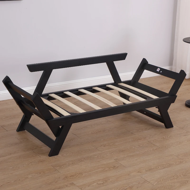 HomCom Single Person Convertible Bed Chaise Lounge Couch Adjustable Padded Lightweight - Silver