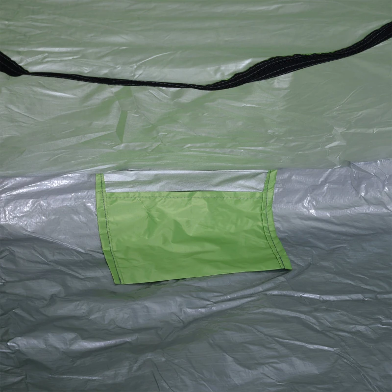 Outsunny Portable Automatic Pop Up Sun Protection Beach Tent Cabana with Door - Green