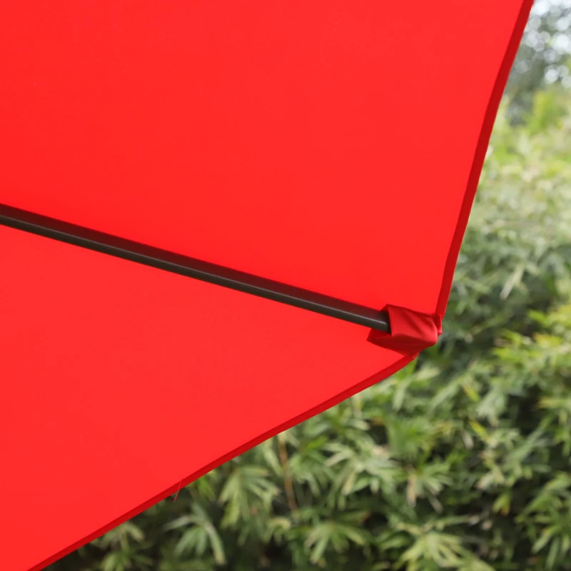 Outsunny 9.7ft Offset Umbrella Cantilever Hanging Umbrella 360 Degree Rotation with Cross Base