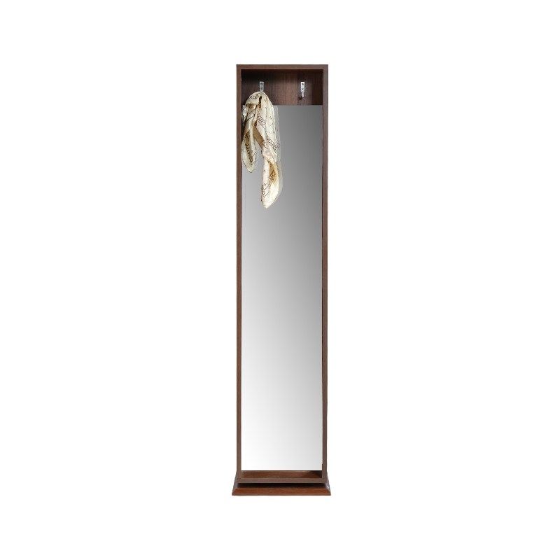 HomCom Swivel Storage Mirror Cabinet - Brown